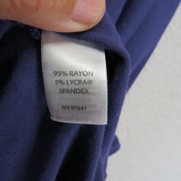 J Jill Wearever‎ Dress Womens Size 8 Blue Midi Long Sleeve Stretch - Picture 5 of 10